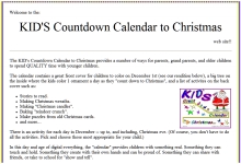 Kids Countdown Calendar to Christmas