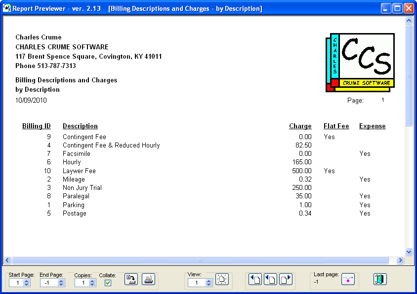 Report Setup -- we can also create custom headers to your specifications