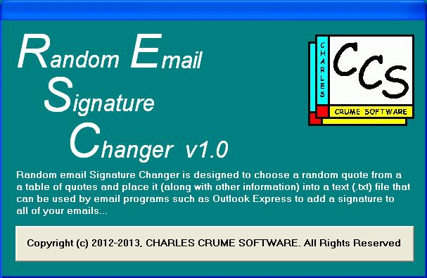 Random eMail Signature Changer