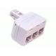 Phone Splitter - RJ-12 (M) - RJ-12 (F) - Cream Color