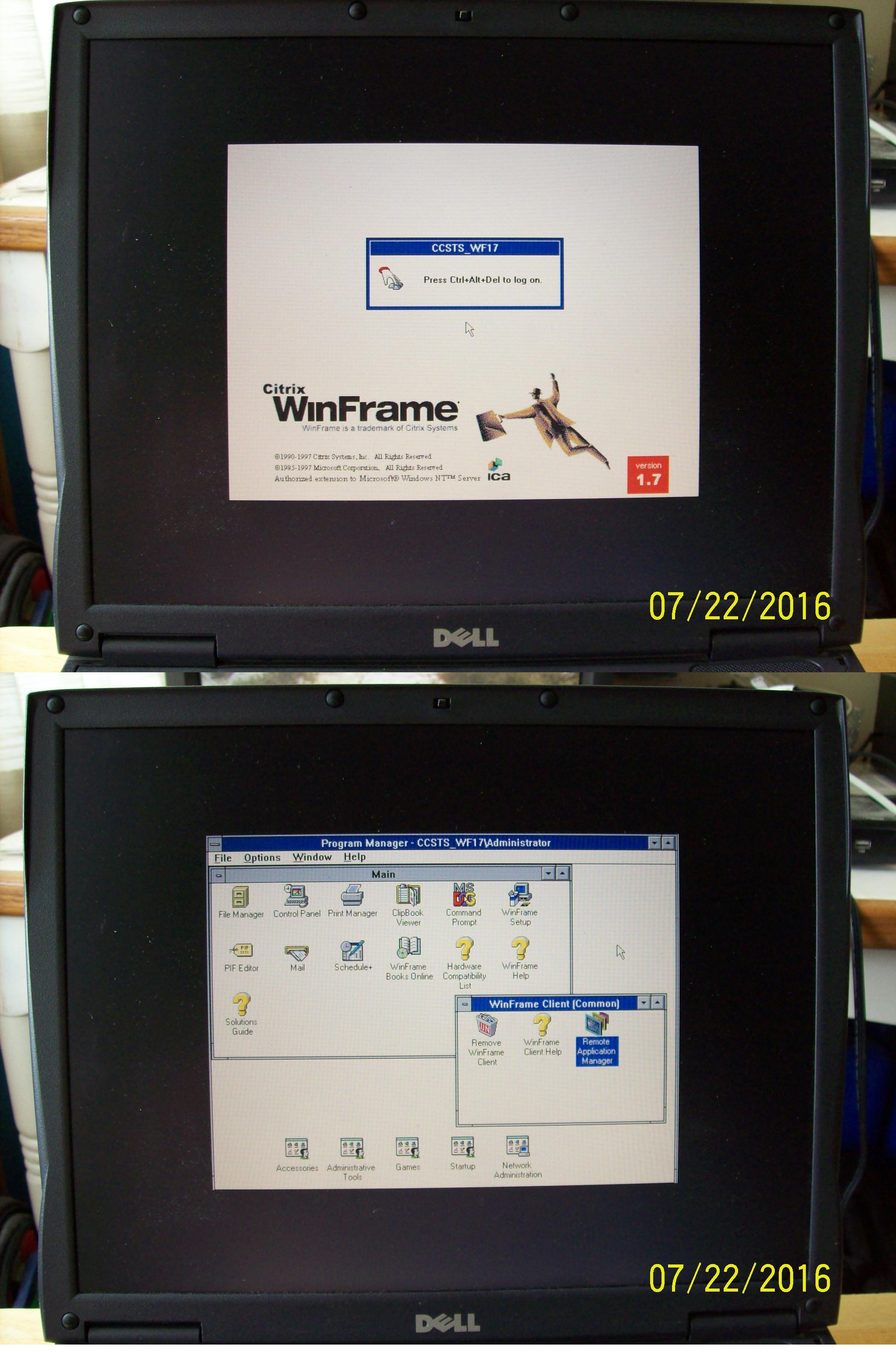Windows Terminal Server Dual Boot NT4 and Citrix WinFrame v1.7 Enterprise & More