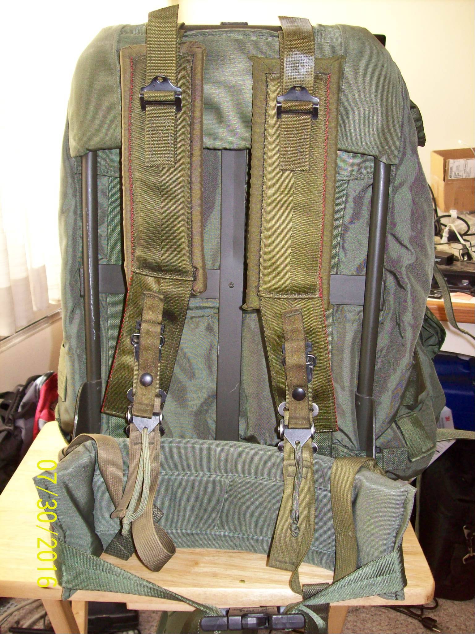USGI Army ALICE LC-2 LARGE Field Pack OD Green Frame, Straps, Belt, Cargo Shelf