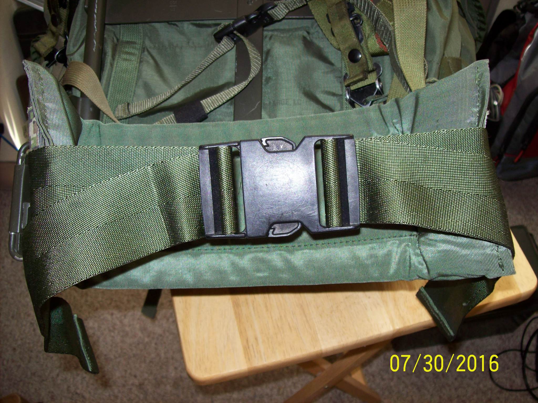 USGI Army ALICE LC-2 LARGE Field Pack OD Green Frame, Straps, Belt, Cargo Shelf