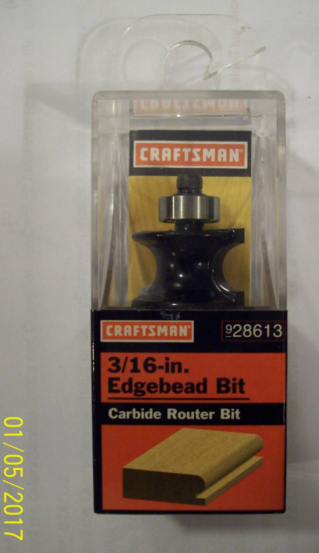 Craftsman 28613 3/16-in. Edgebead Router Bit -- NIB