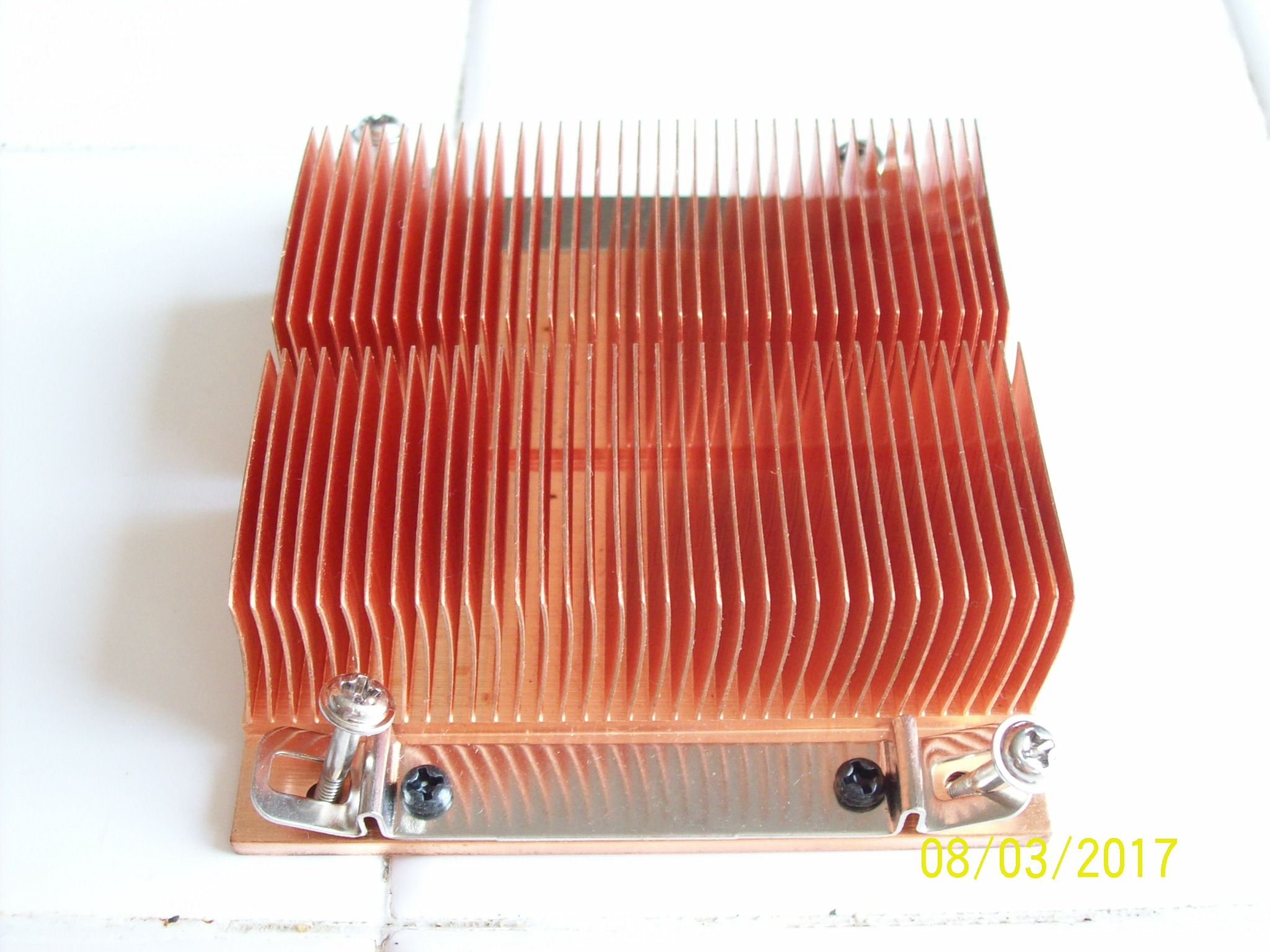 Solid Copper Heatsink with mounting bracket, screws