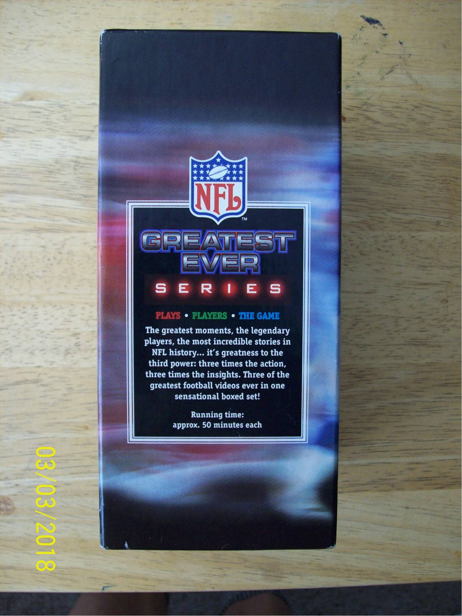 Greatest Ever NFL's Series Box Set Volumes 1-3 VHS