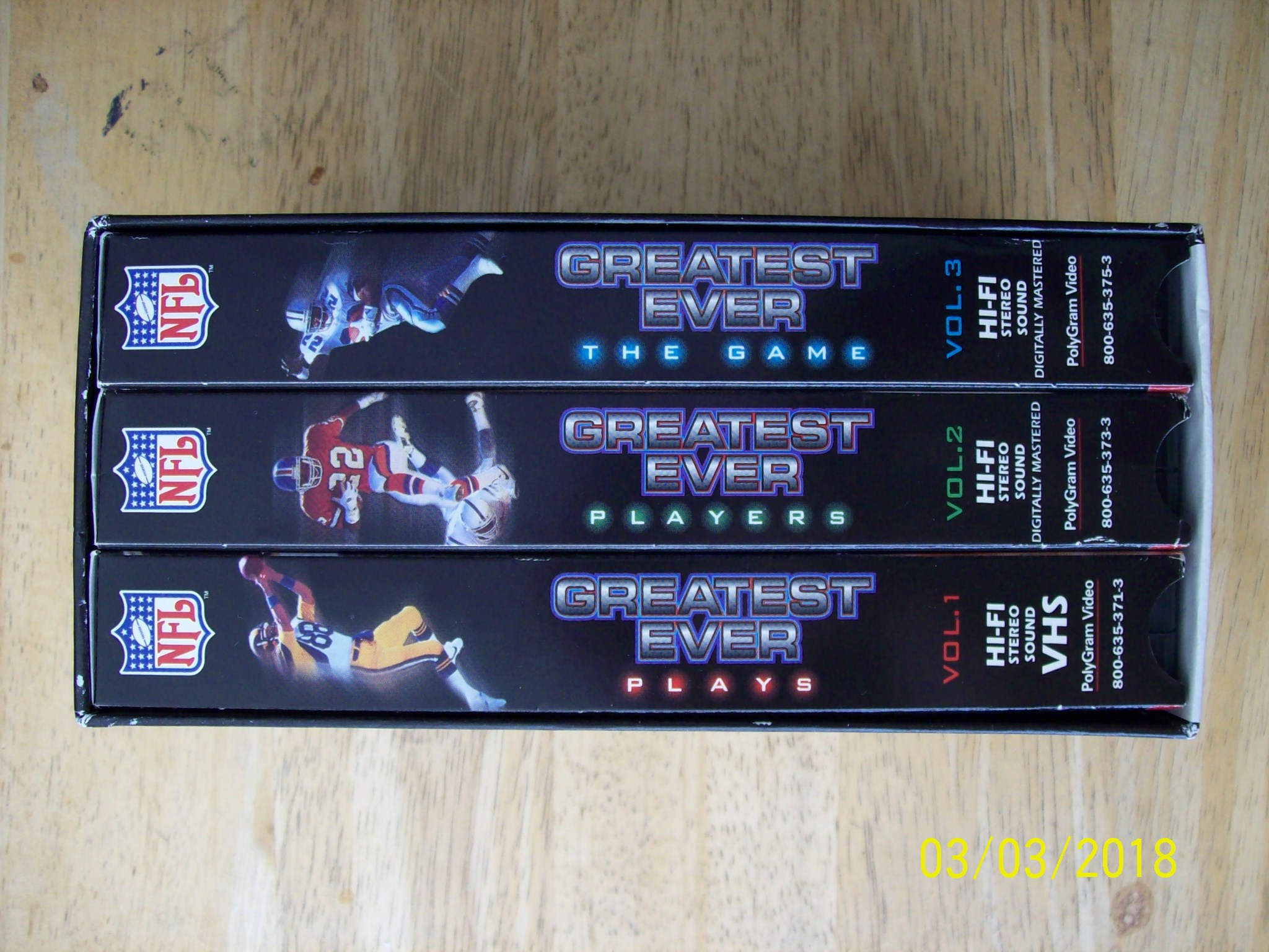 Greatest Ever NFL's Series Box Set Volumes 1-3 VHS