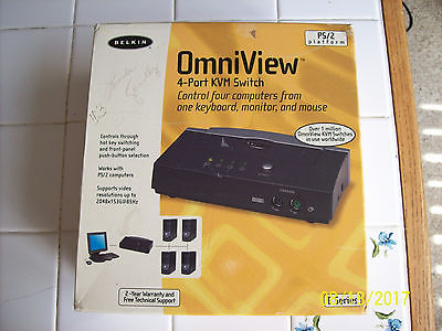 BELKIN Omniview E Series 4-port KVM Switch F1DB104P