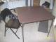 Folding Table - Brown (34" x 34") with Padded Top - Like NEW