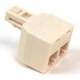 Modular Telephone Line T-ADAPTER RJ11 PLUG/2XRJ11 Jacks