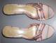 Fioni striped satin kitten heels size 6 1/2 sz 6.5